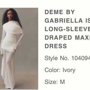 Deme by Gabriella Ivory Long-Sleeve Maxi Dress